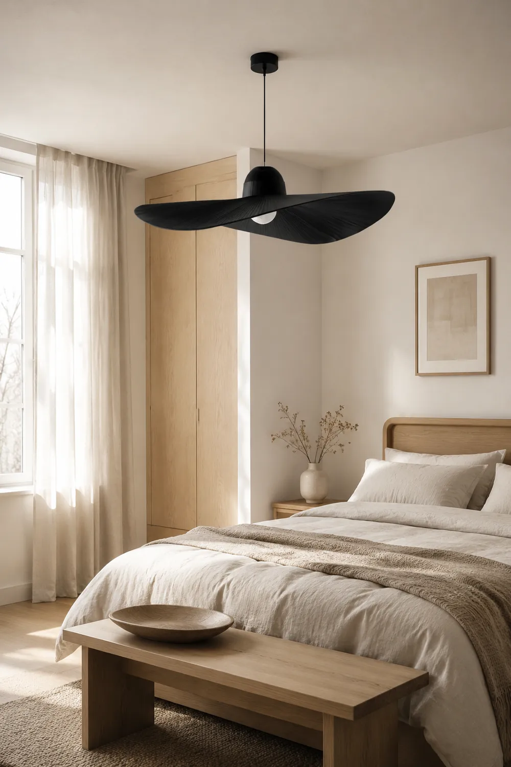 Renée Pendelleuchte 2 Farbe, Stoffe, ∅60/80cm - Lumpaz