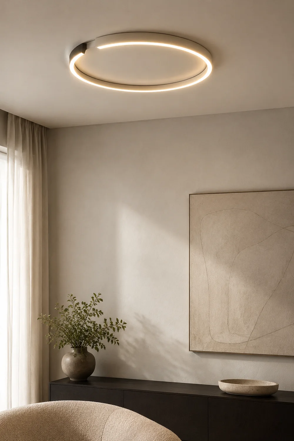 Edge Ring Unterputz-Deckenleuchte, 3 Farbtemperatur schaltbar, ∅40/50CM - Lumpaz