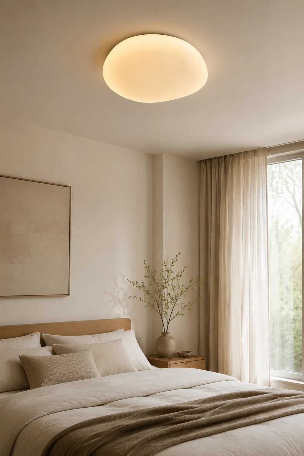 Quinn Flush Mount Deckenleuchte, Pebbles Form, ∅38/45/55cm - Lumpaz