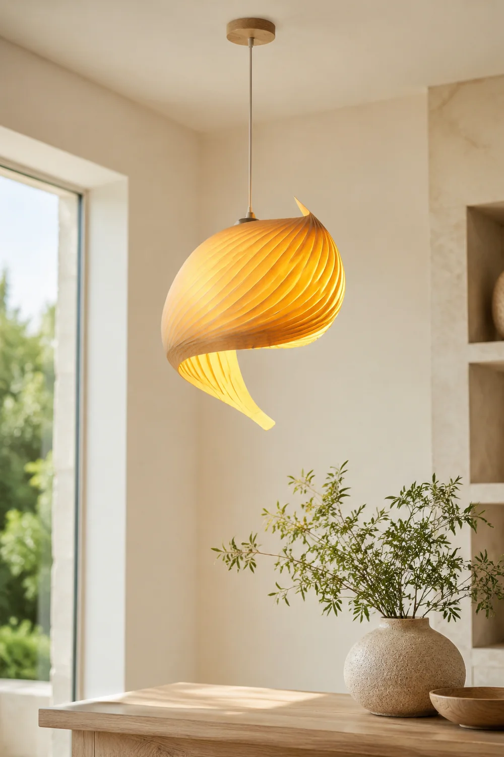 Ozawa Pendelleuchte, Holz - Lumpaz