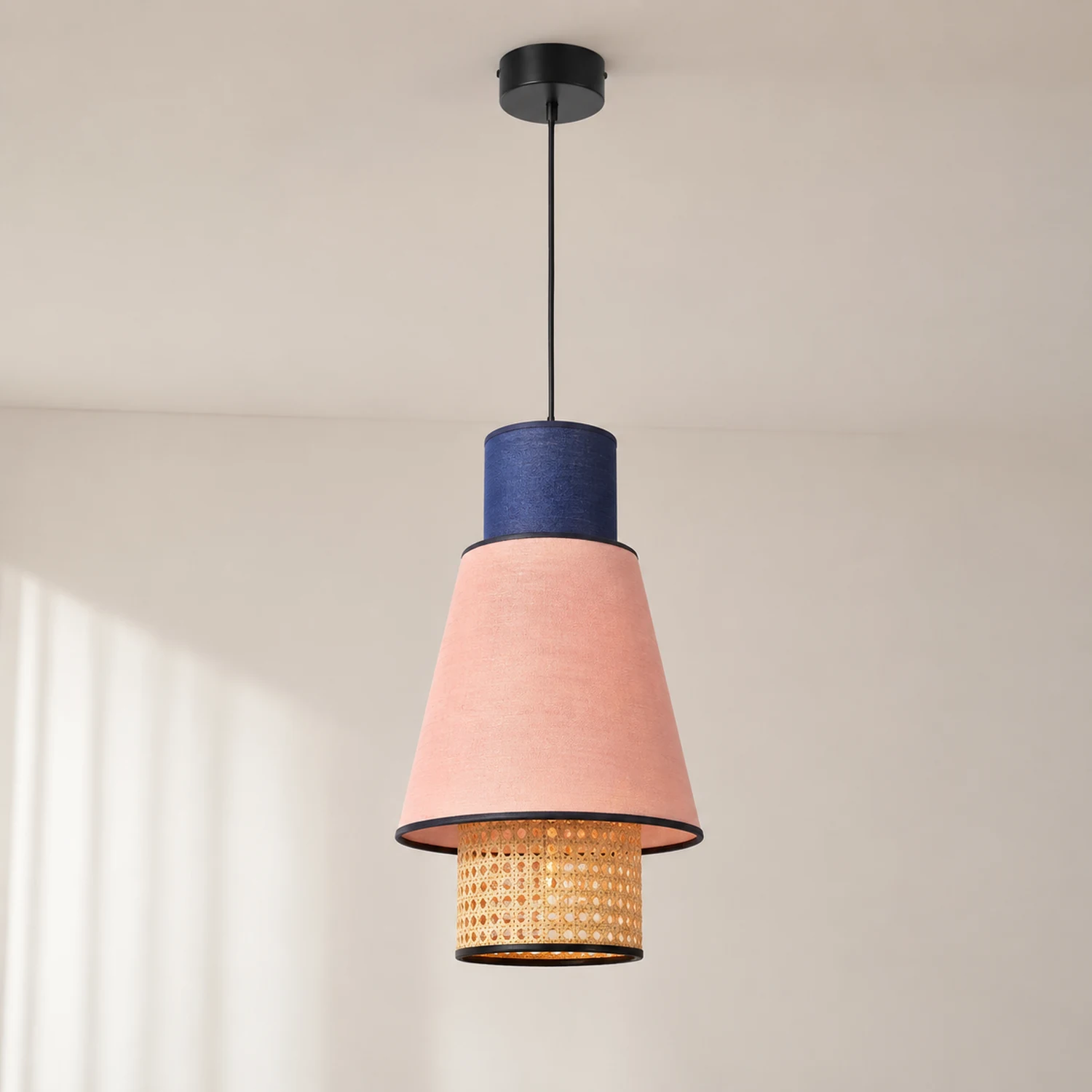 Ritta Pendelleuchte, Rosa & Königsblau, ∅25/30CM - Lumpaz