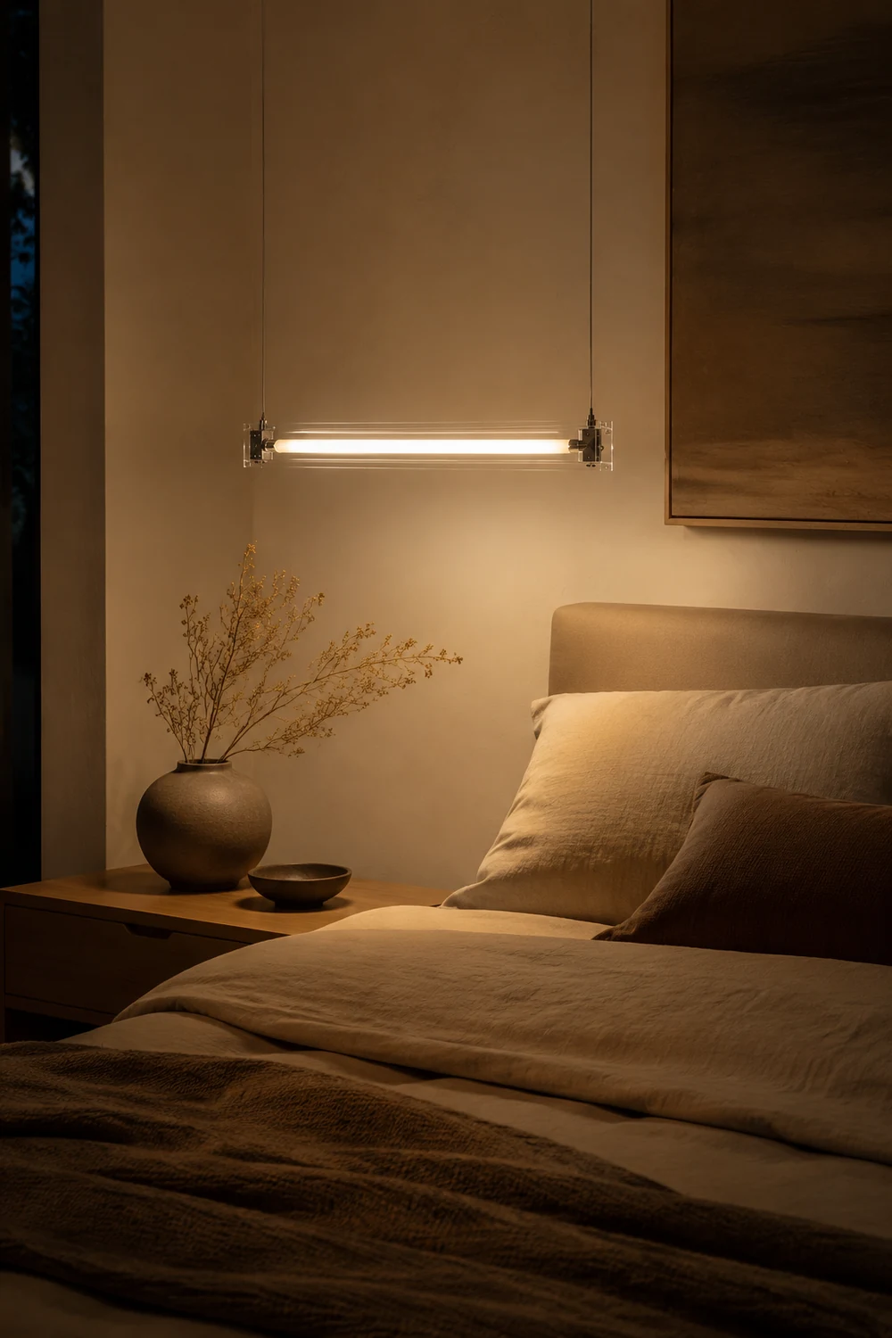 Edge Pendelleuchte, Metall+Glas, 80/100cm - Lumpaz