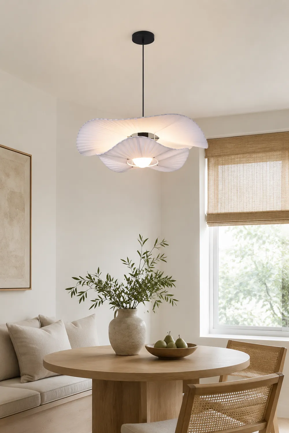 Renée Pendelleuchte 3 Farbe Temperatur umschaltbar, Tücher, ∅60cm - Lumpaz