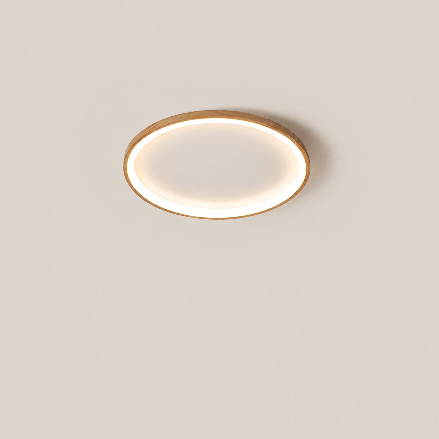 Ozawa Deckenleuchte Interner Lichthof dimmbar, Hölzern & Acryl ∅40/50cm - Lumpaz