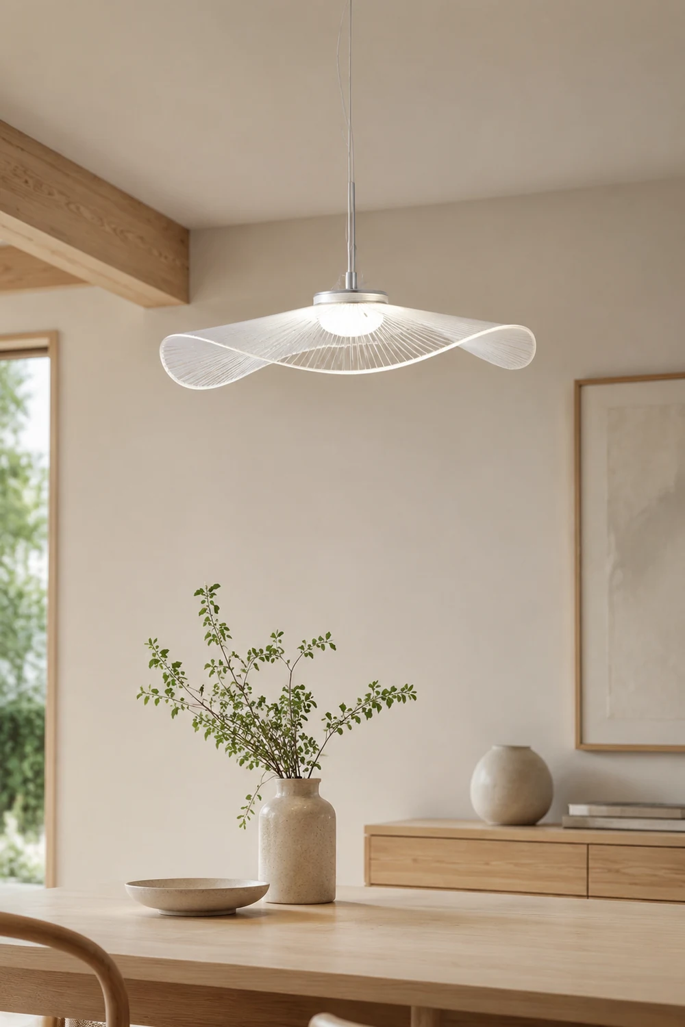 Carins Lotusform Pendelleuchte Farbtemperatur umschaltbar, ∅40/50/60cm - Lumpaz