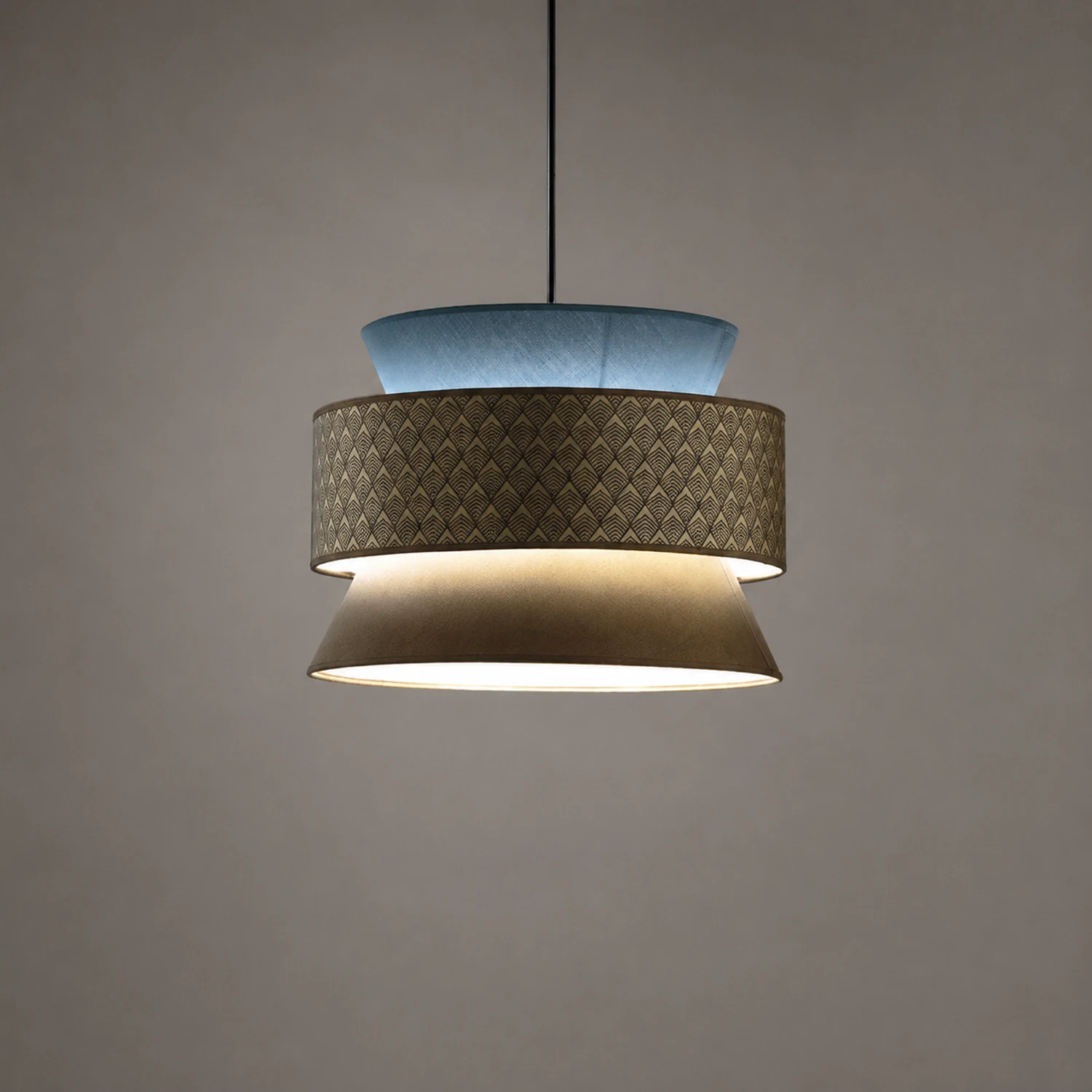 Ritta Pendelleuchte, Dunkelgrün, ∅40/50/60cm - Lumpaz