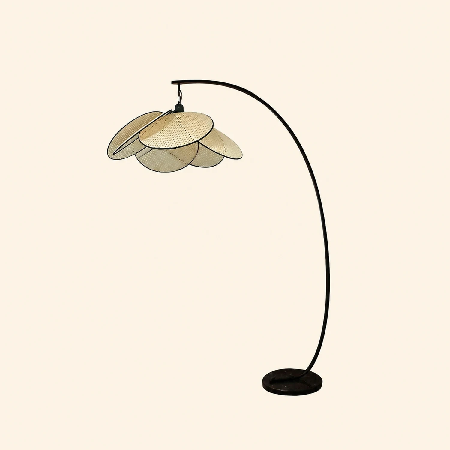 Ritta Stehlampe, Rattan & Weidengeflecht - Lumpaz