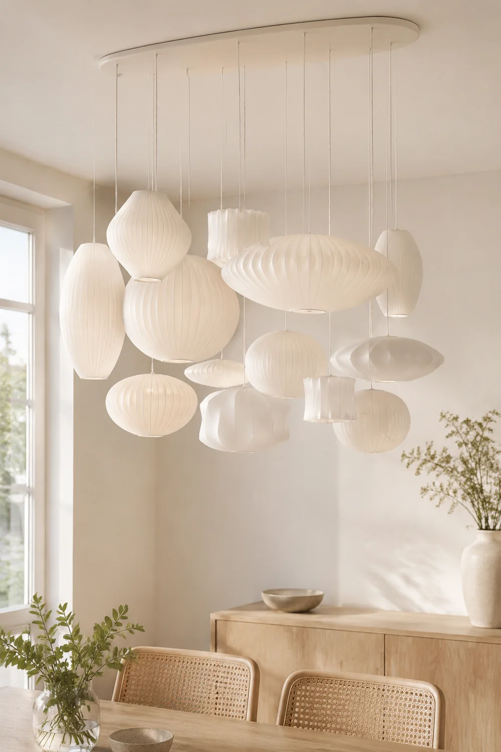 Renée Pendelleuchte, Kunstseide, 6 Stil - Lumpaz