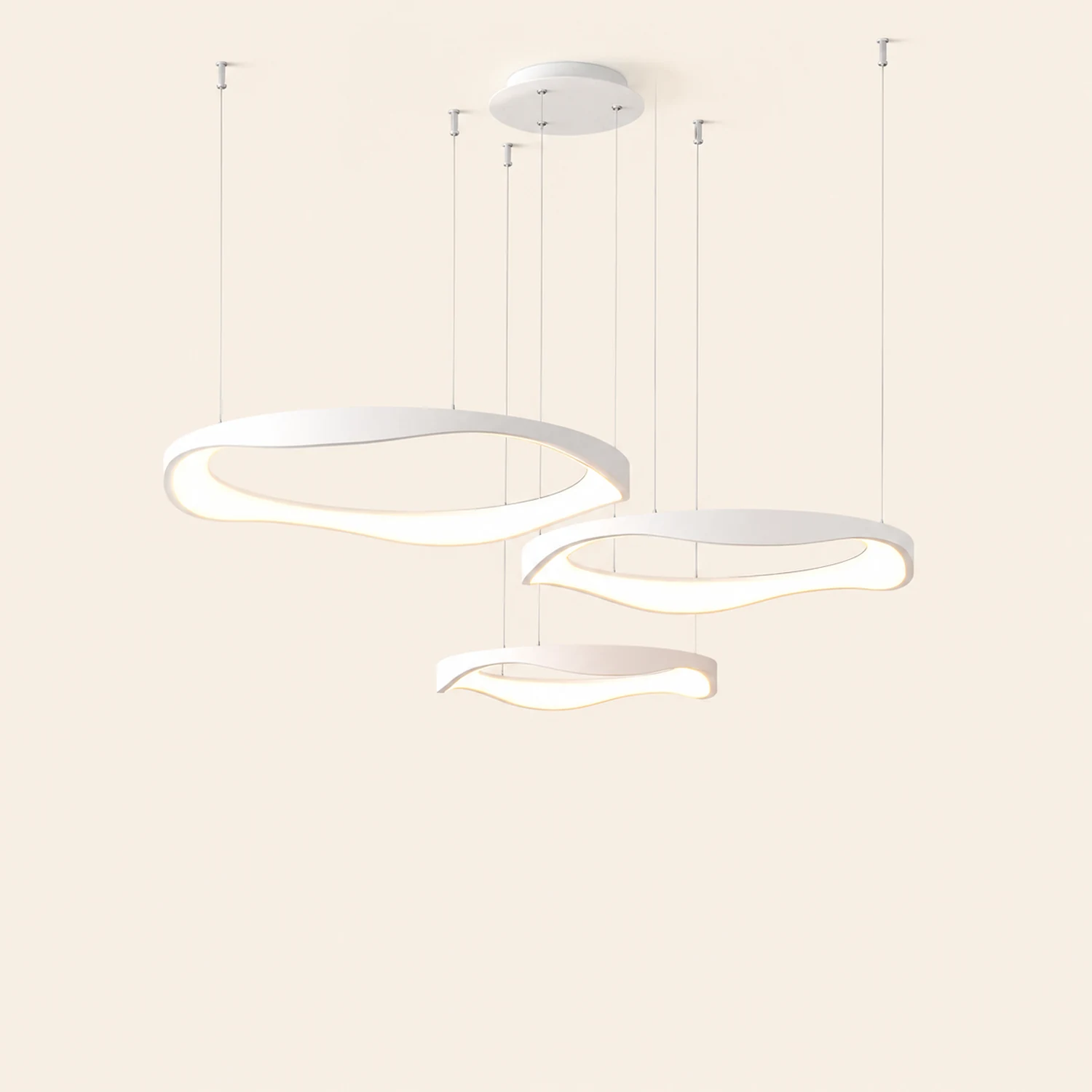 Arisha Pendelleuchte Farbtemperatur umschaltbar, 1/2/3 Ring - Lumpaz