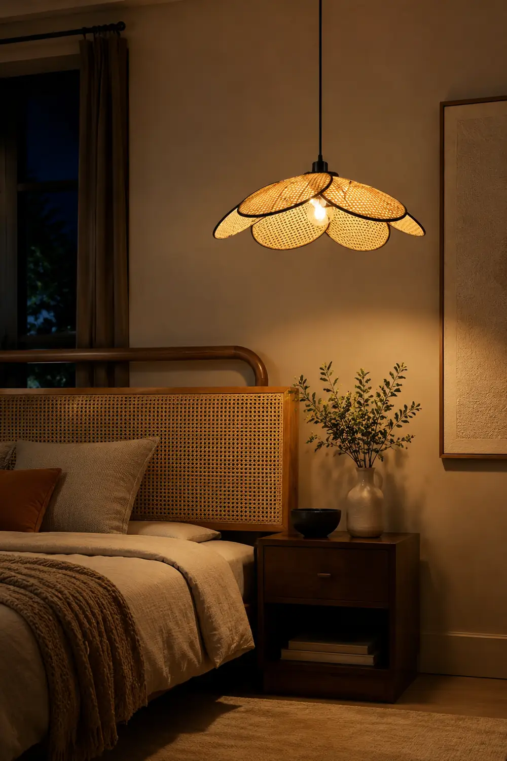 Ritta Pendelleuchte 2 Farben, Rattan & Weidengeflecht, ∅40/50/60cm - Lumpaz