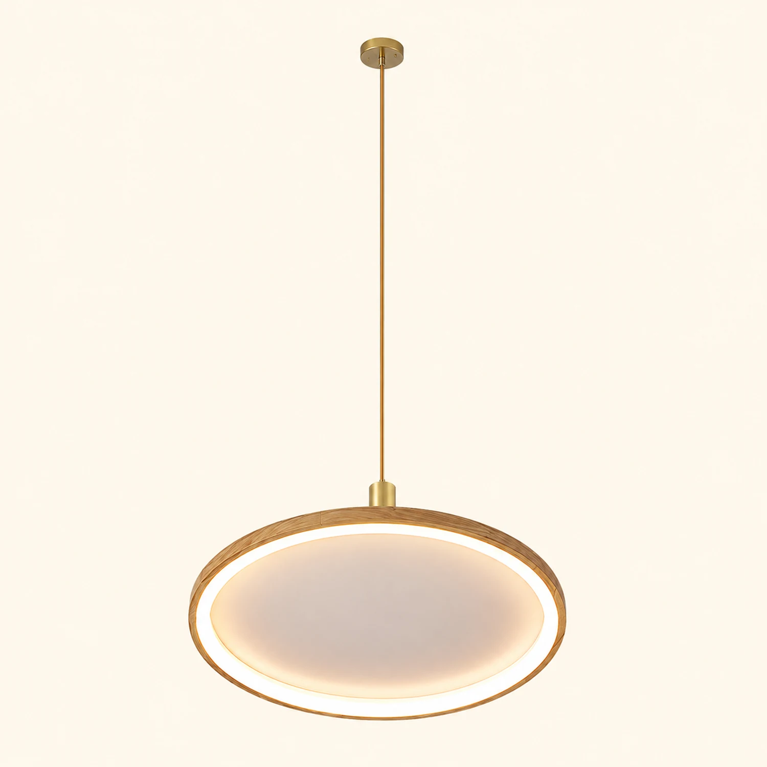 Ozawa Deckenleuchte Interner Lichthof dimmbar, Hölzern & Acryl ∅40/50cm - Lumpaz