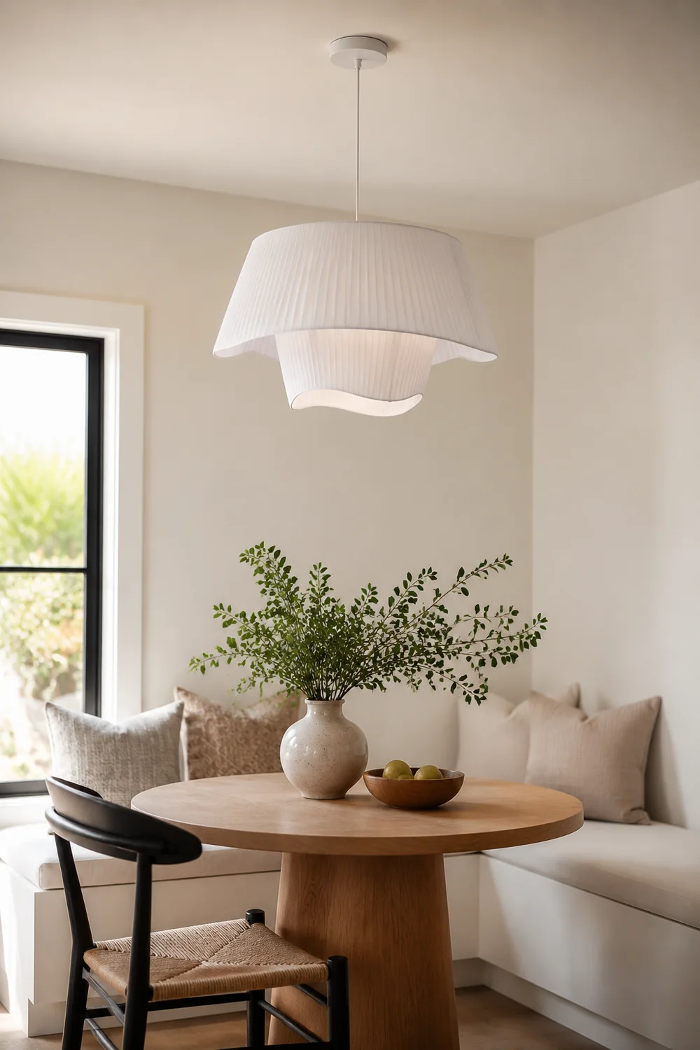 Renée Pendelleuchte 3 Farbtemperatur änderbar, Stoff, ∅50/60cm - Lumpaz
