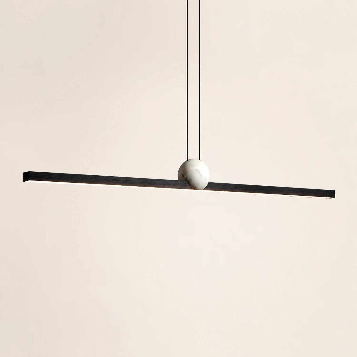 Edge Pendelleuchte 2 Farben, Metall & Marmor, 90/120/150cm - Lumpaz