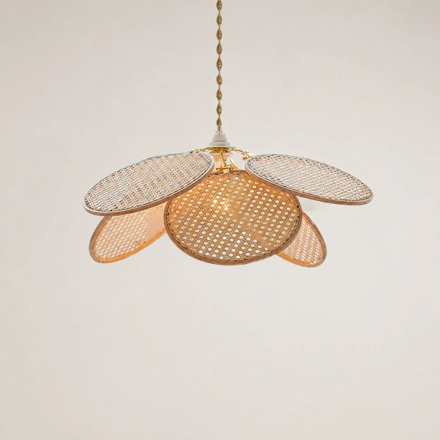 Ritta Pendelleuchte, Rattan & Weidengeflecht, S/L - Lumpaz