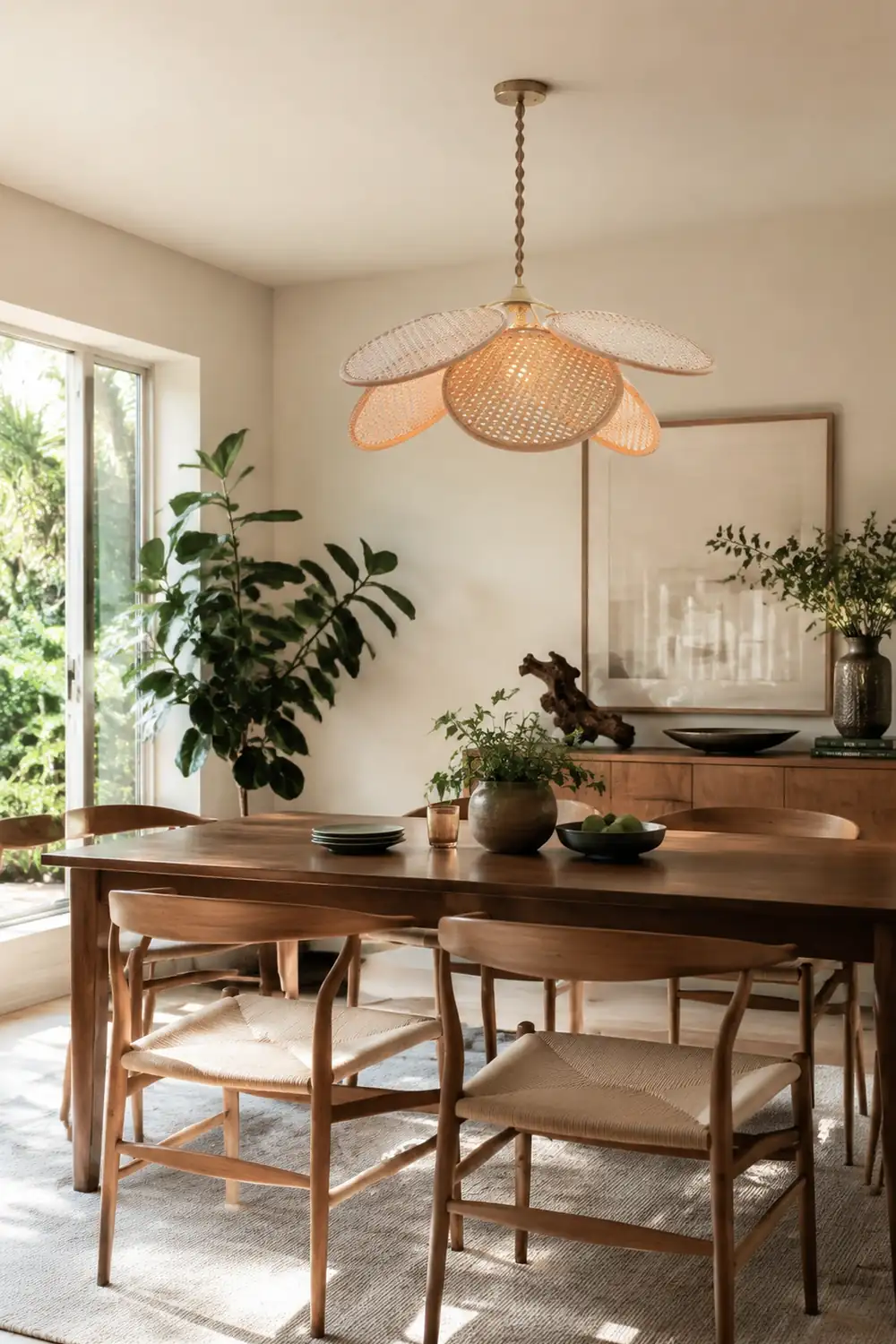 Ritta Pendelleuchte, Rattan & Weidengeflecht, S/L - Lumpaz