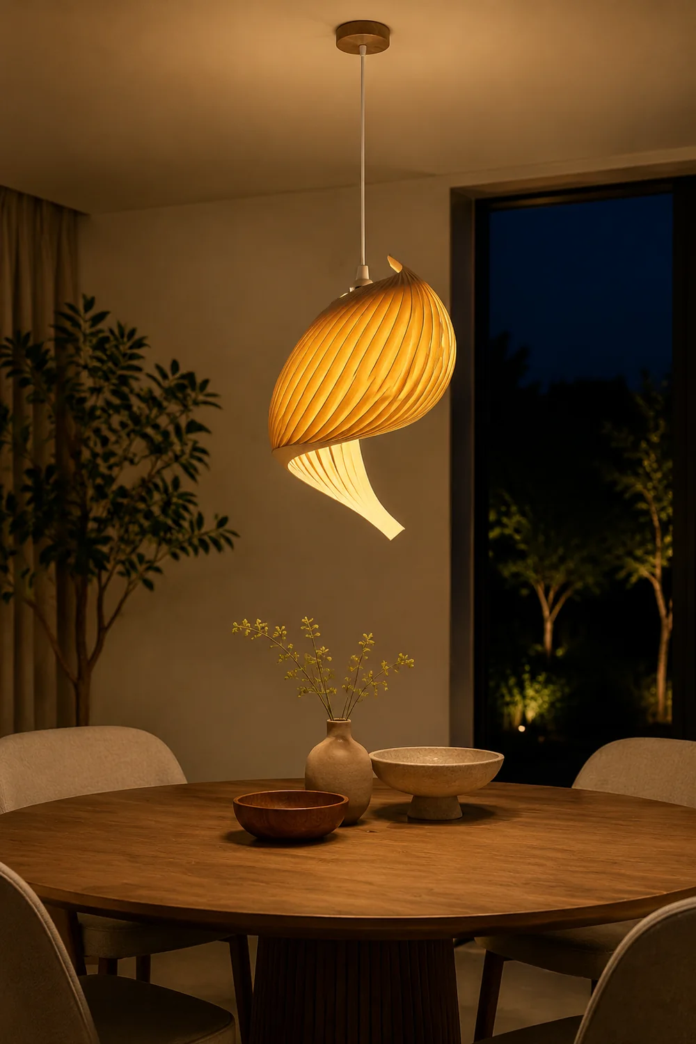 Ozawa Pendelleuchte, Holz - Lumpaz