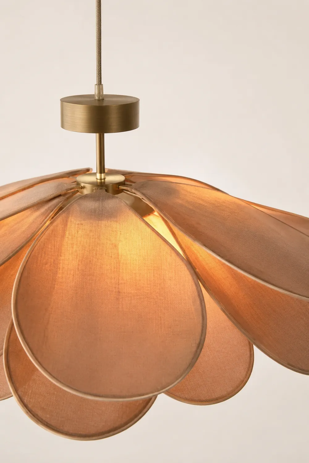Renée Pendelleuchte 2 Farbe, Metall & Tücher, ∅50/60cm - Lumpaz