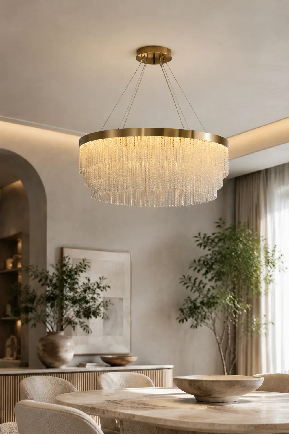 Colon Quasten Pendelleuchte Farbtemperatur umschaltbar, ∅40/60/80/100cm - Lumpaz