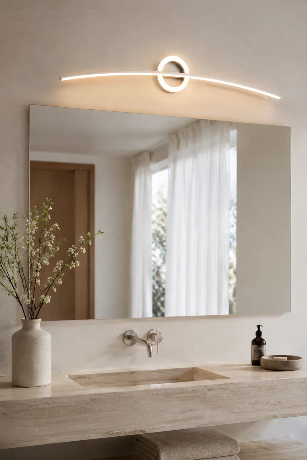 Leigh Wandlampe Vanity Spiegelfront Farbtemperatur umschaltbar, 80/100cm - Lumpaz