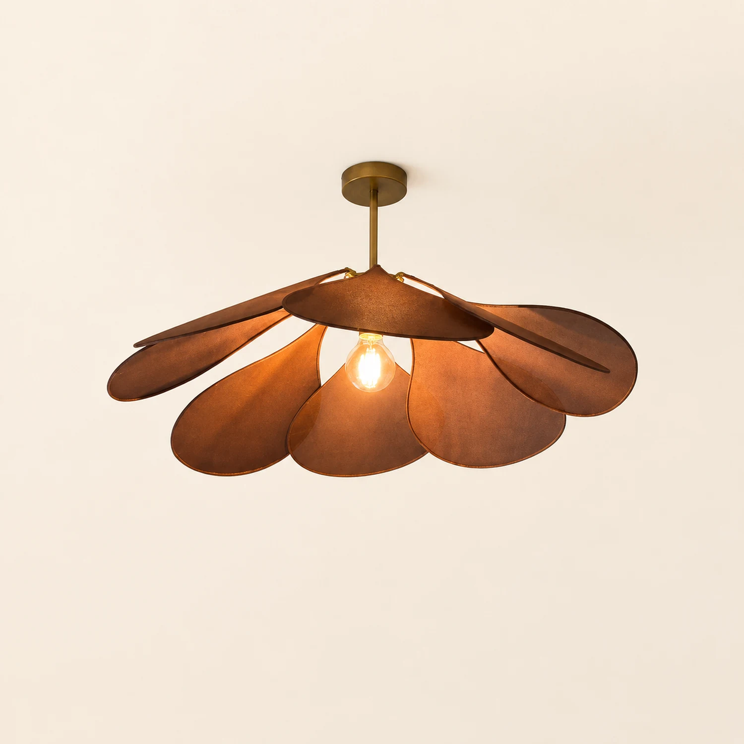 Renée Pendelleuchte 2 Farbe, Metall & Tücher, ∅50/60cm - Lumpaz