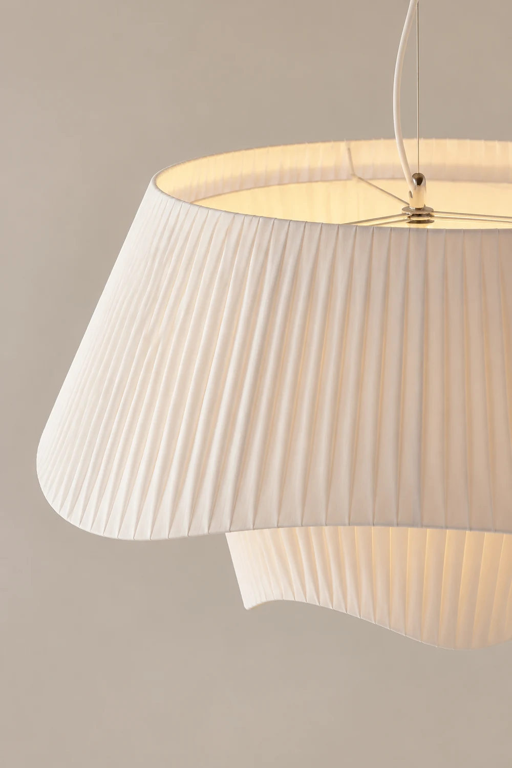 Renée Pendelleuchte 3 Farbtemperatur änderbar, Stoff, ∅50/60cm - Lumpaz