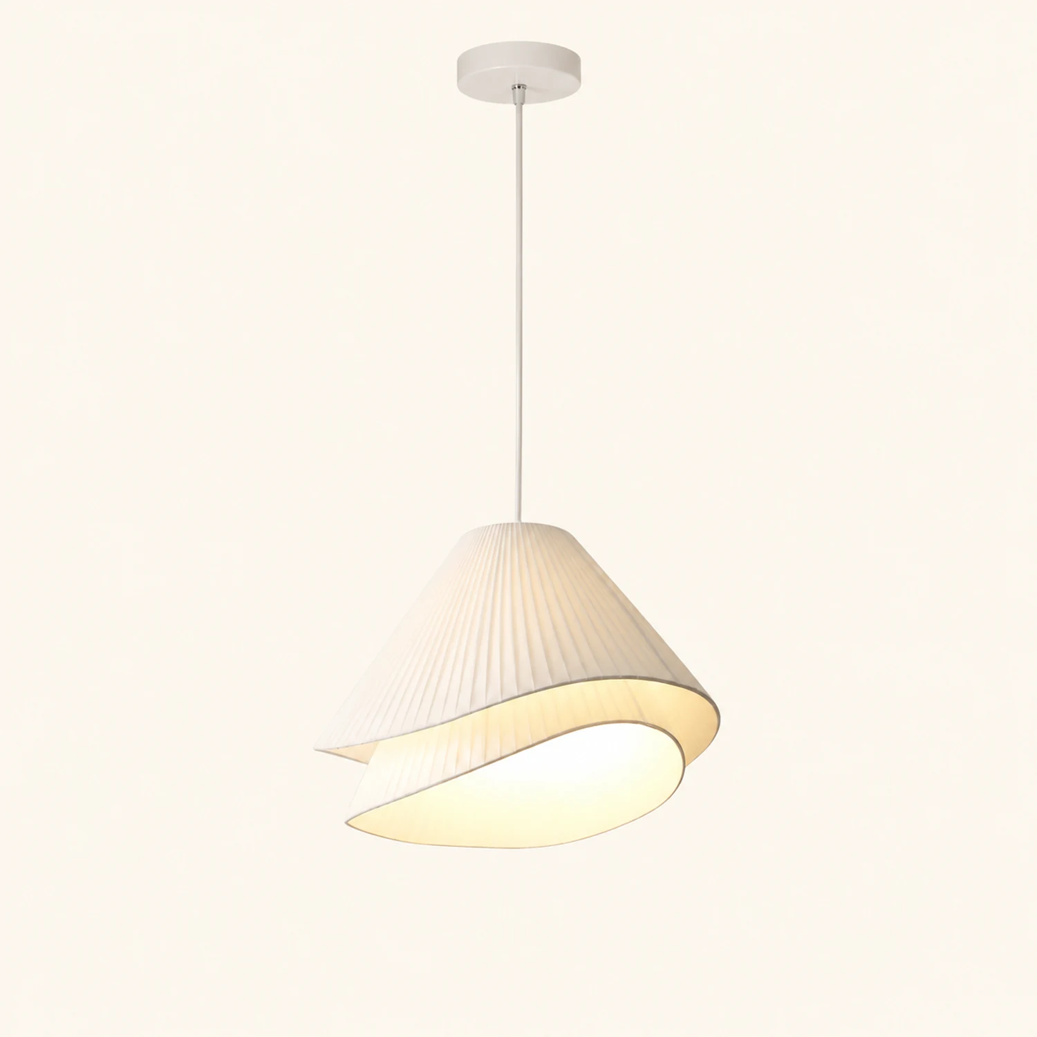 Renée Pendelleuchte, Stoff, ∅43/58CM - Lumpaz