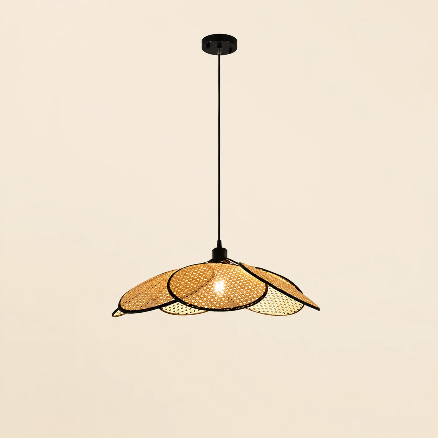 Ritta Pendelleuchte 2 Farben, Rattan & Weidengeflecht, ∅40/50/60cm - Lumpaz