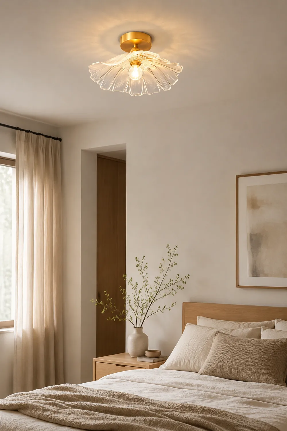 Carins Semi-Flush Mount Deckenleuchte 3 Farbtemperatur schaltbar, reines Kupfer, 2 Farben - Lumpaz