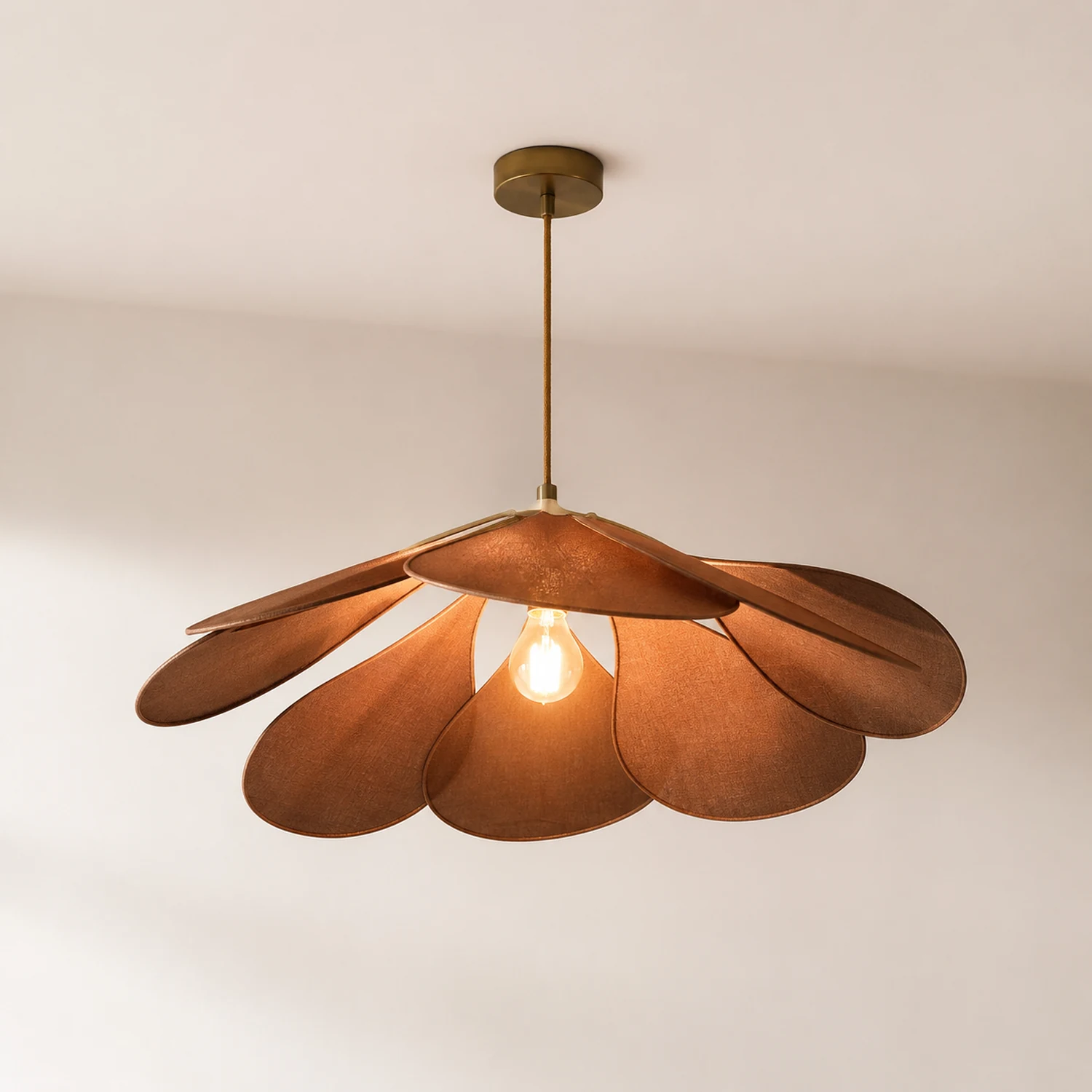 Renée Pendelleuchte 2 Farbe, Metall & Tücher, ∅50/60cm - Lumpaz