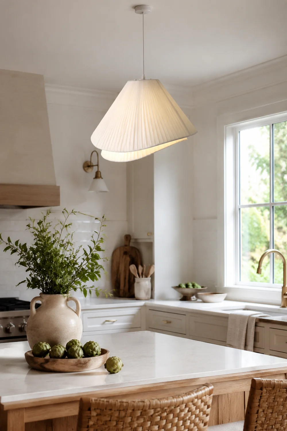 Renée Pendelleuchte, Stoff, ∅43/58CM - Lumpaz