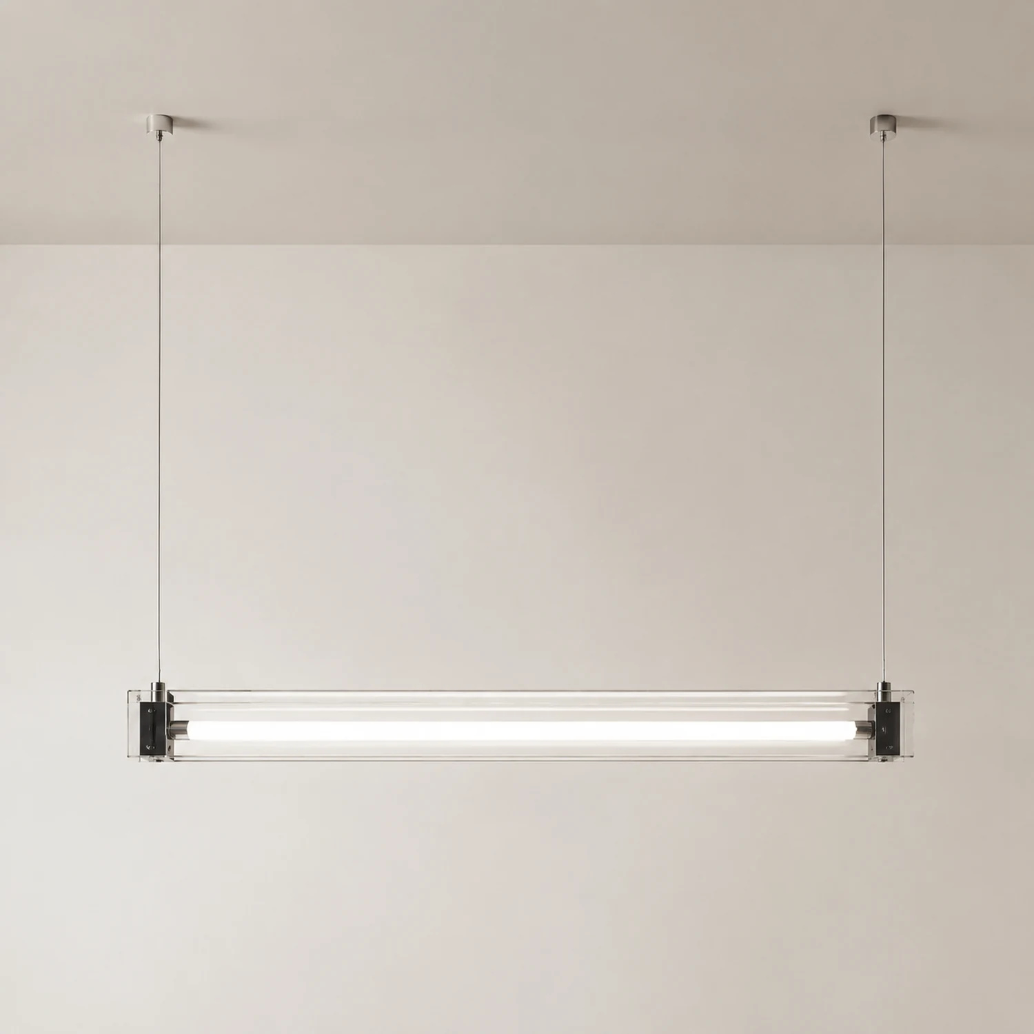 Edge Pendelleuchte, Metall+Glas, 80/100cm - Lumpaz