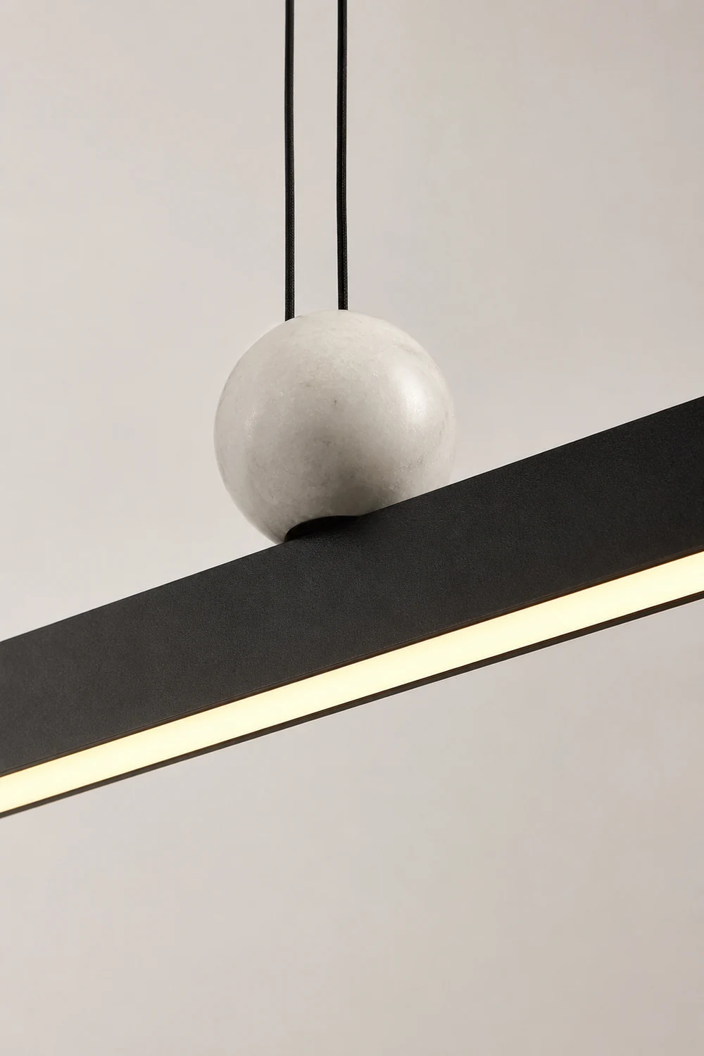 Edge Pendelleuchte 2 Farben, Metall & Marmor, 90/120/150cm - Lumpaz