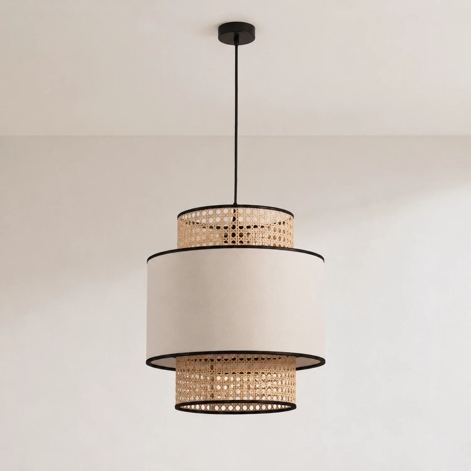 Ritta Pendelleuchte, Beige, ∅30/40/50cm - Lumpaz