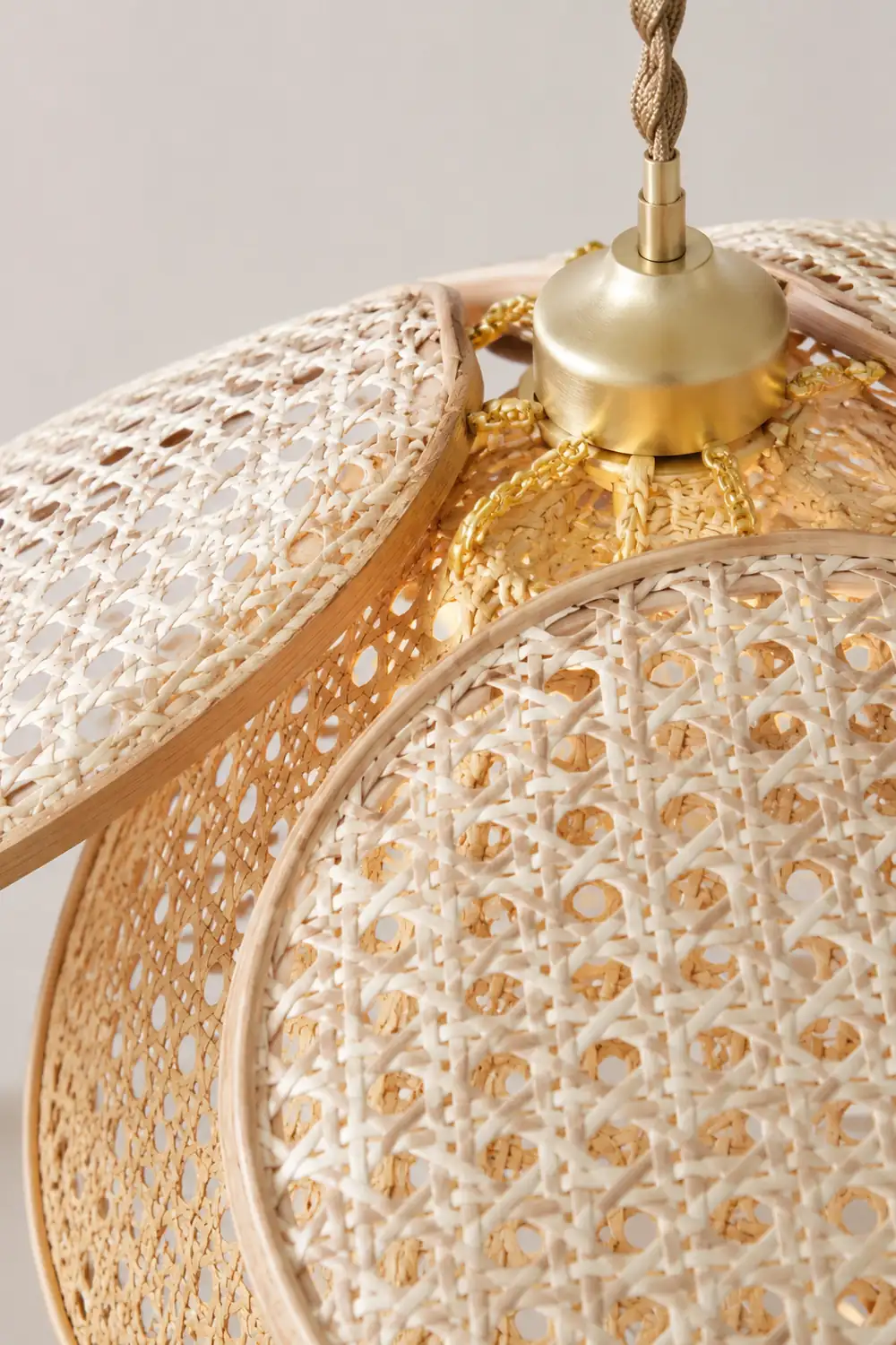 Ritta Pendelleuchte, Rattan & Weidengeflecht, S/L - Lumpaz