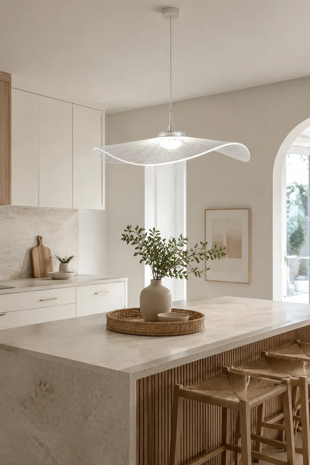 Carins Lotusform Pendelleuchte Farbtemperatur umschaltbar, ∅40/50/60cm - Lumpaz