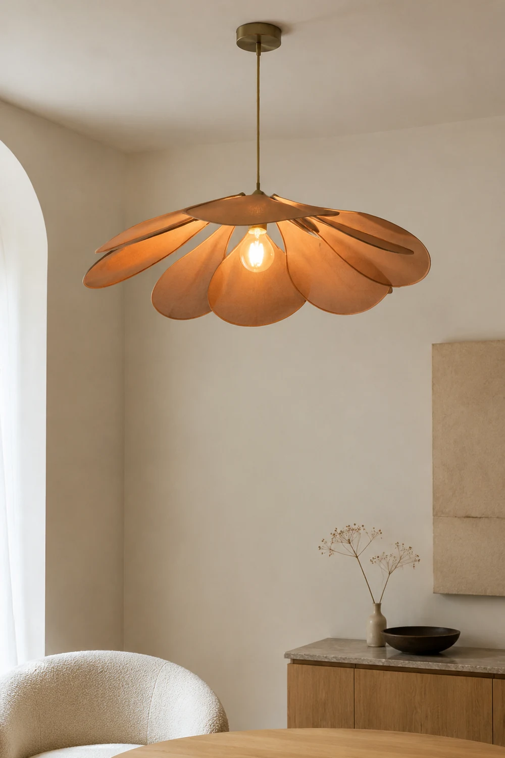 Renée Pendelleuchte 2 Farbe, Metall & Tücher, ∅50/60cm - Lumpaz