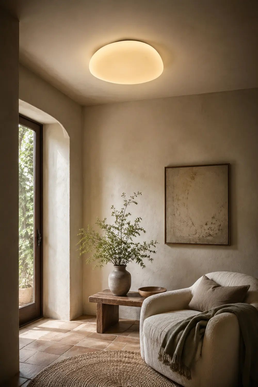 Quinn Flush Mount Deckenleuchte, Pebbles Form, ∅38/45/55cm - Lumpaz