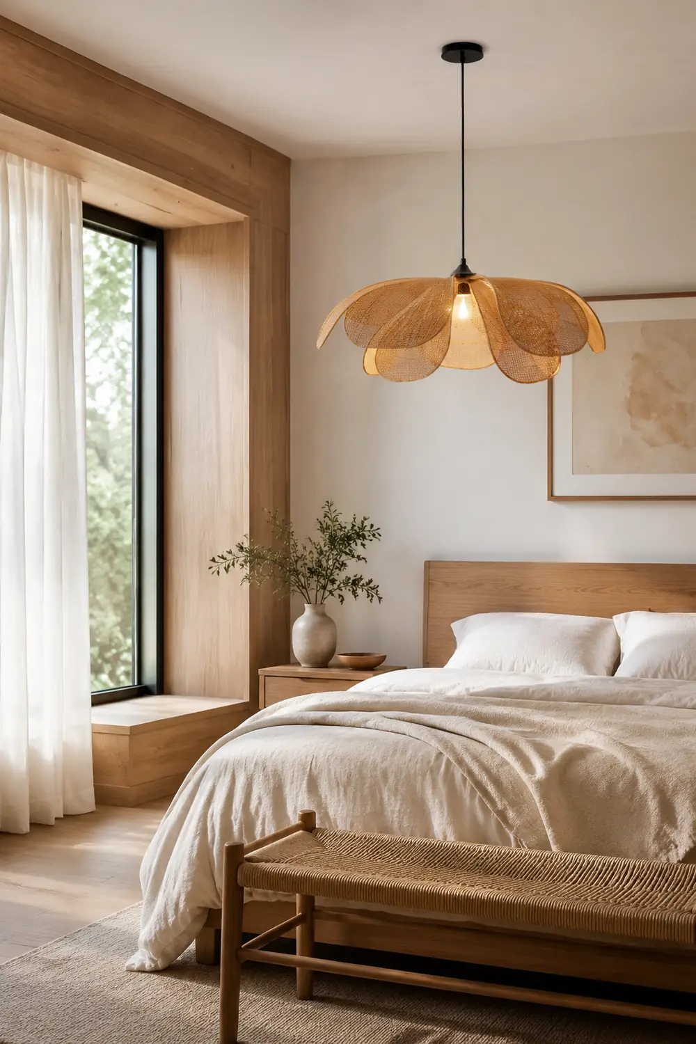 Ritta Pendelleuchte, Rattan & Weidengeflecht, ∅60/80cm - Lumpaz
