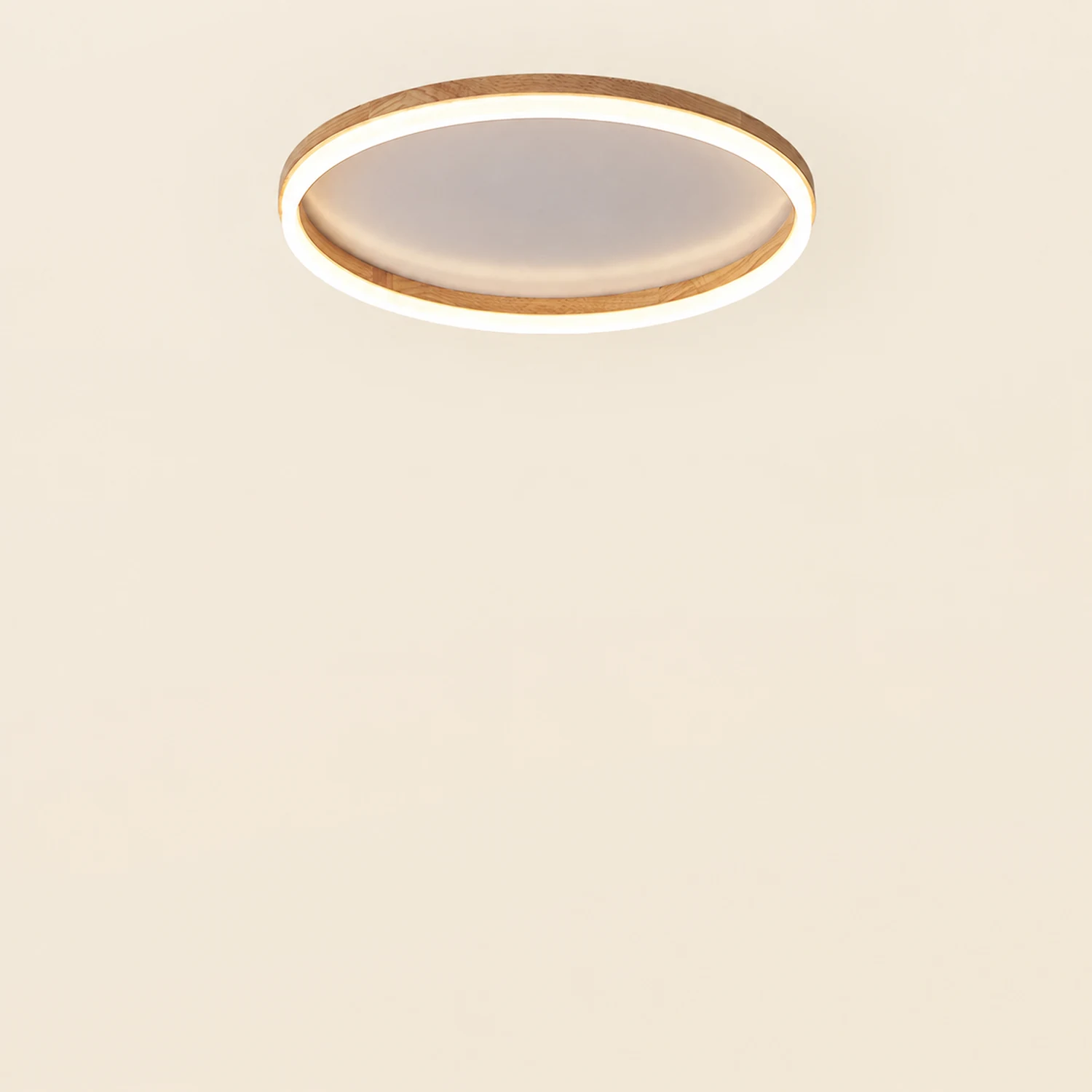 Ozawa Deckenleuchte Äußerer Halo dimmbar, Hölzern & Acryl ∅40/50cm - Lumpaz