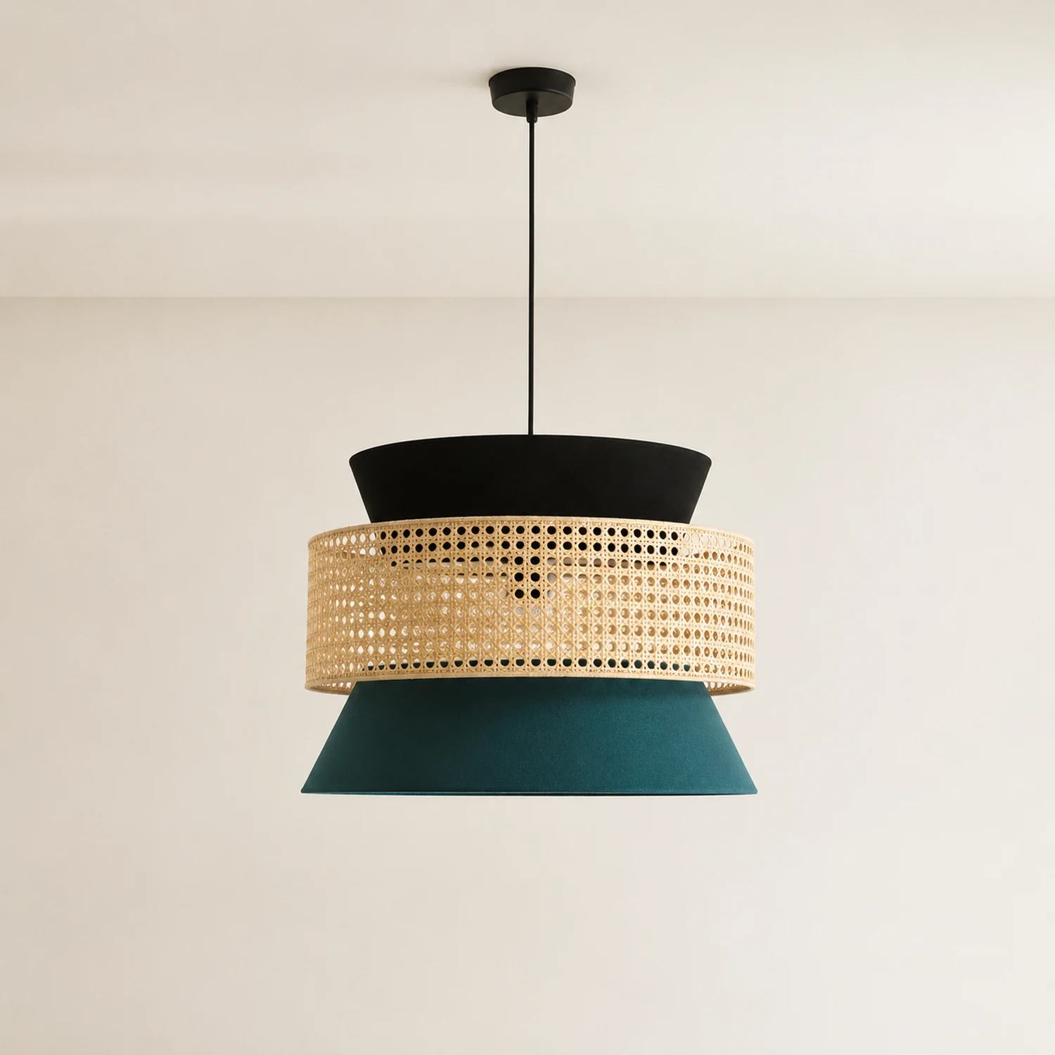 Ritta Pendelleuchte, Dunkelgrün, ∅40/50/60cm - Lumpaz