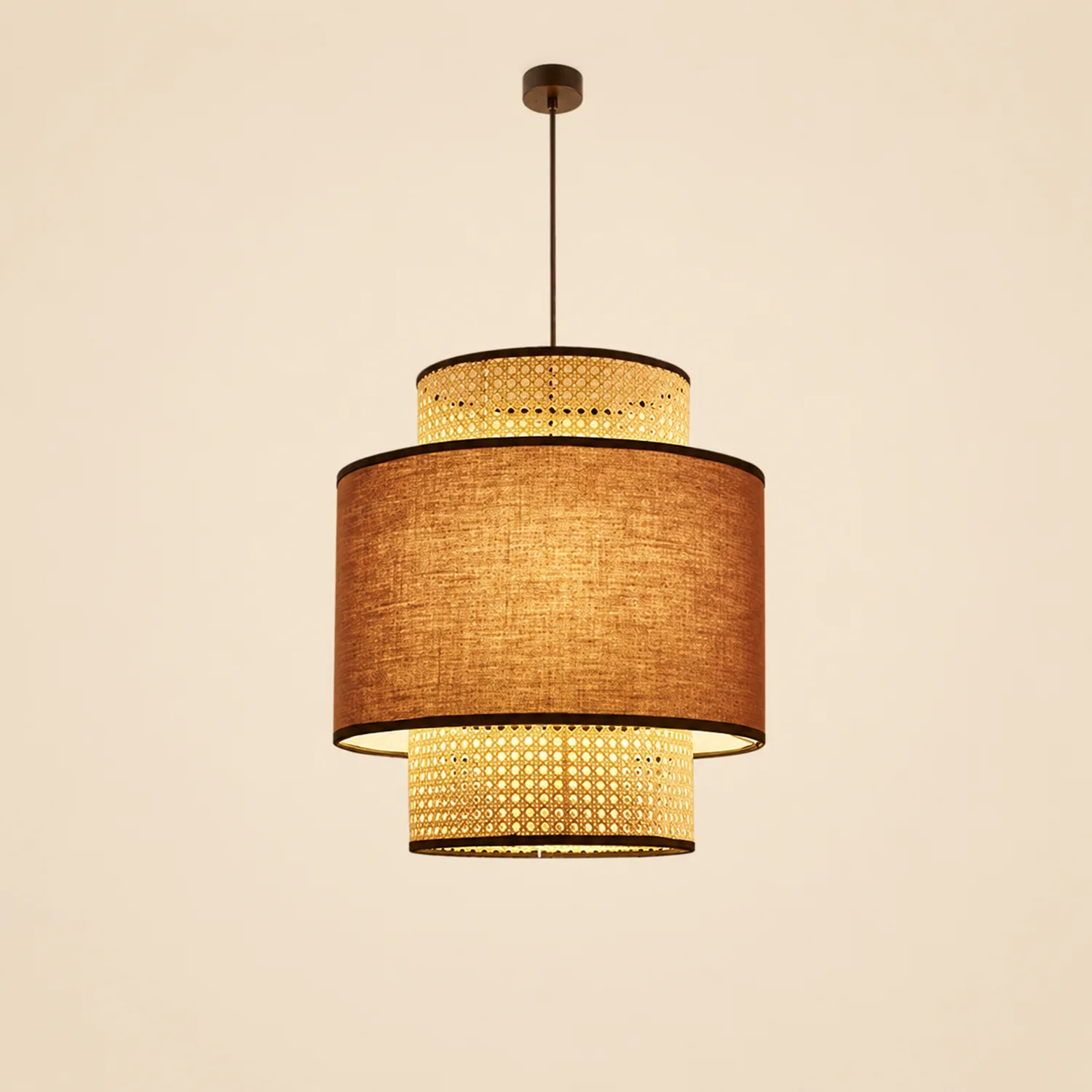Ritta Pendelleuchte, Beige, ∅30/40/50cm - Lumpaz