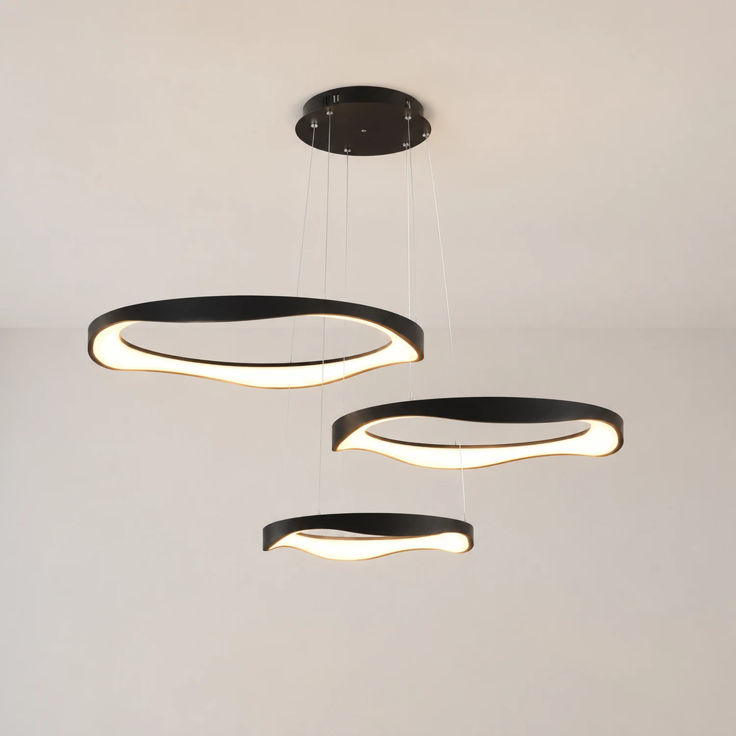 Arisha Pendelleuchte Farbtemperatur umschaltbar, 1/2/3 Ring - Lumpaz
