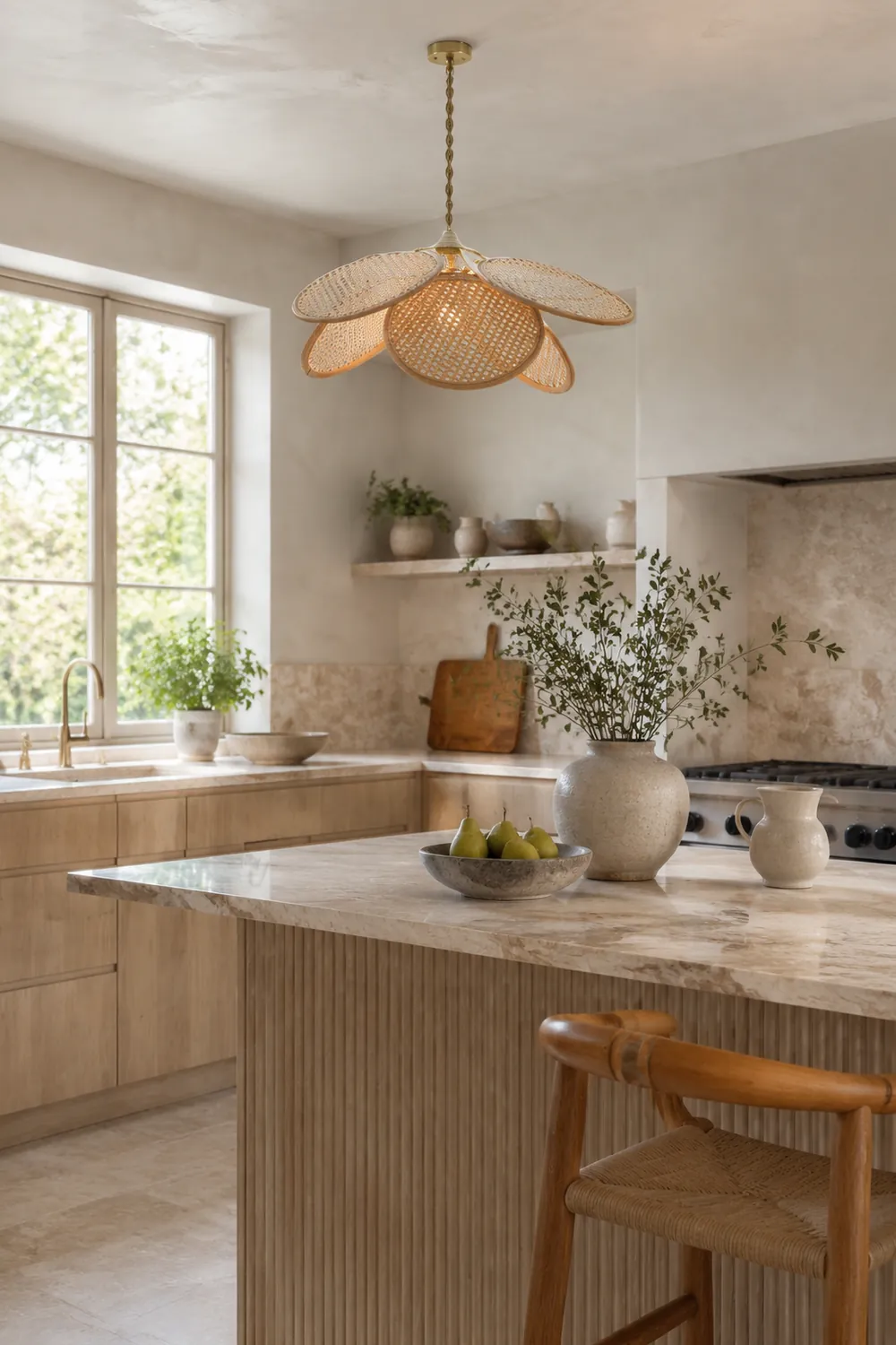 Ritta Pendelleuchte, Rattan & Weidengeflecht, S/L - Lumpaz