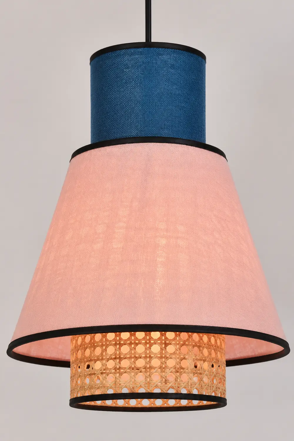 Ritta Pendelleuchte, Rosa & Königsblau, ∅25/30CM - Lumpaz
