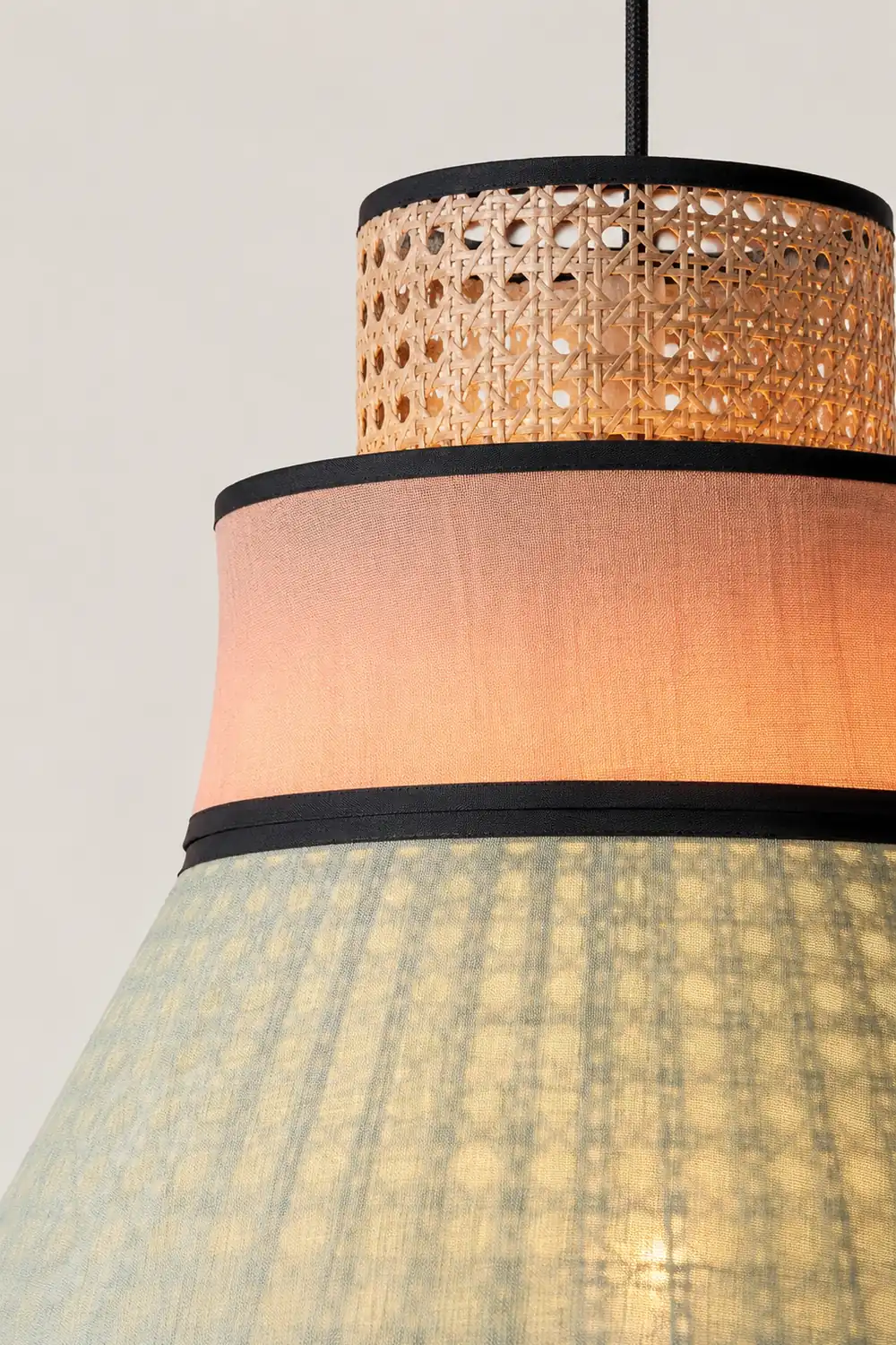 Ritta Rattan Pendelleuchte, 2 Stil, ∅40/50cm - Lumpaz