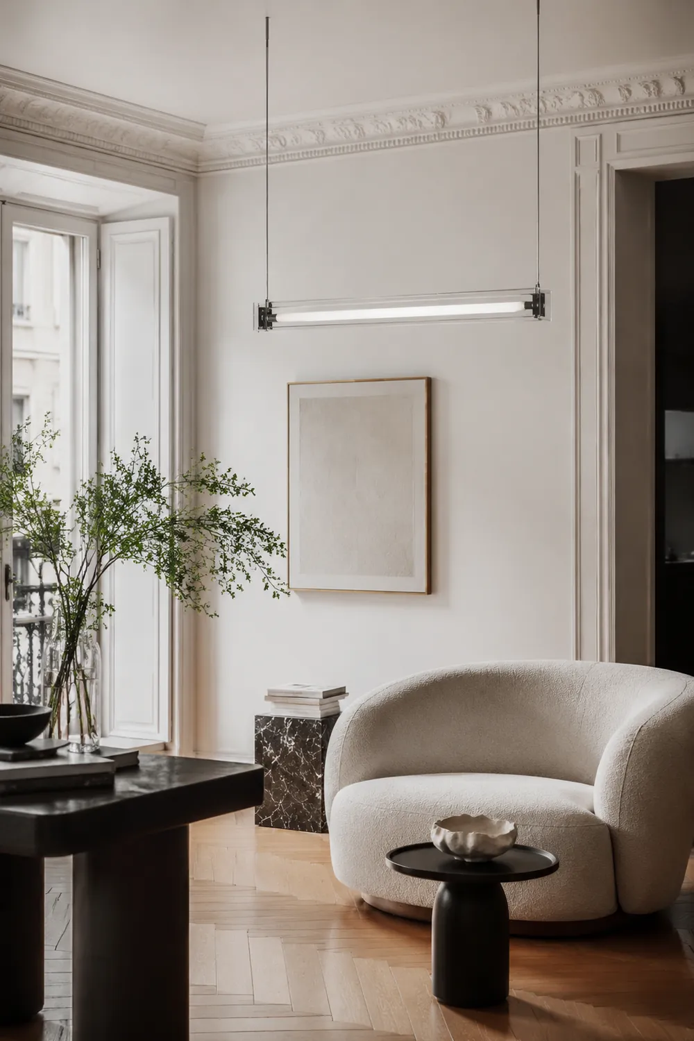 Edge Pendelleuchte, Metall+Glas, 80/100cm - Lumpaz