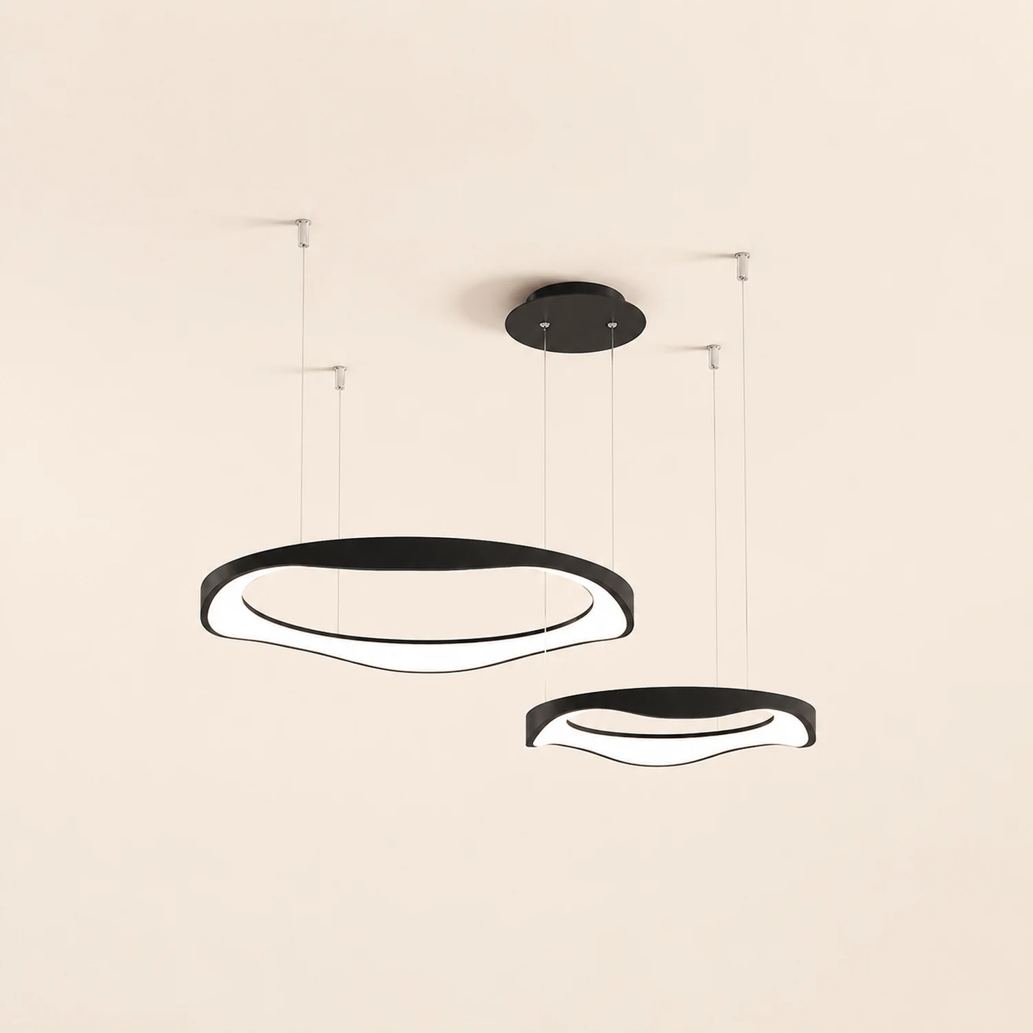 Arisha Pendelleuchte Farbtemperatur umschaltbar, 1/2/3 Ring - Lumpaz