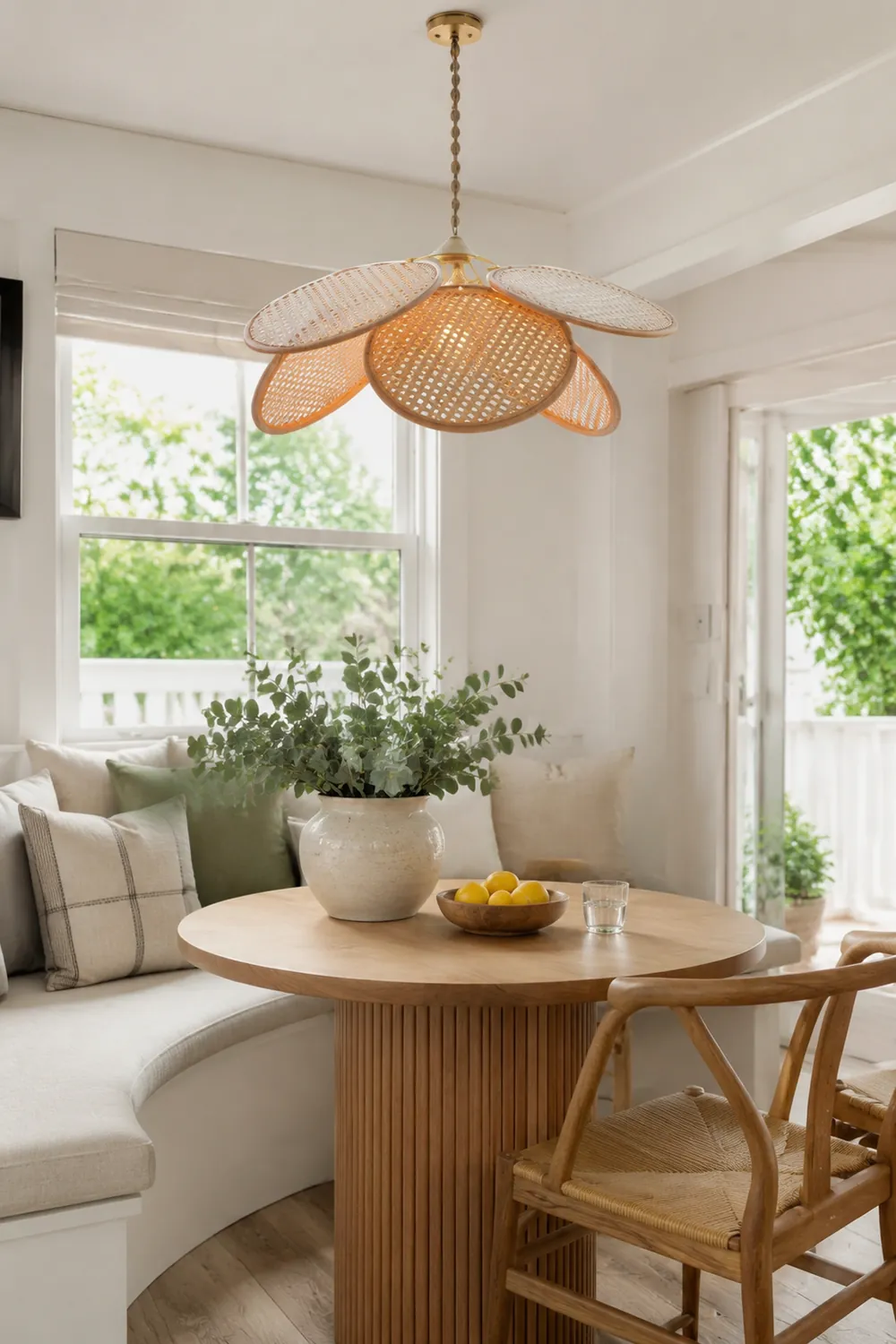Ritta Pendelleuchte, Rattan & Weidengeflecht, S/L - Lumpaz