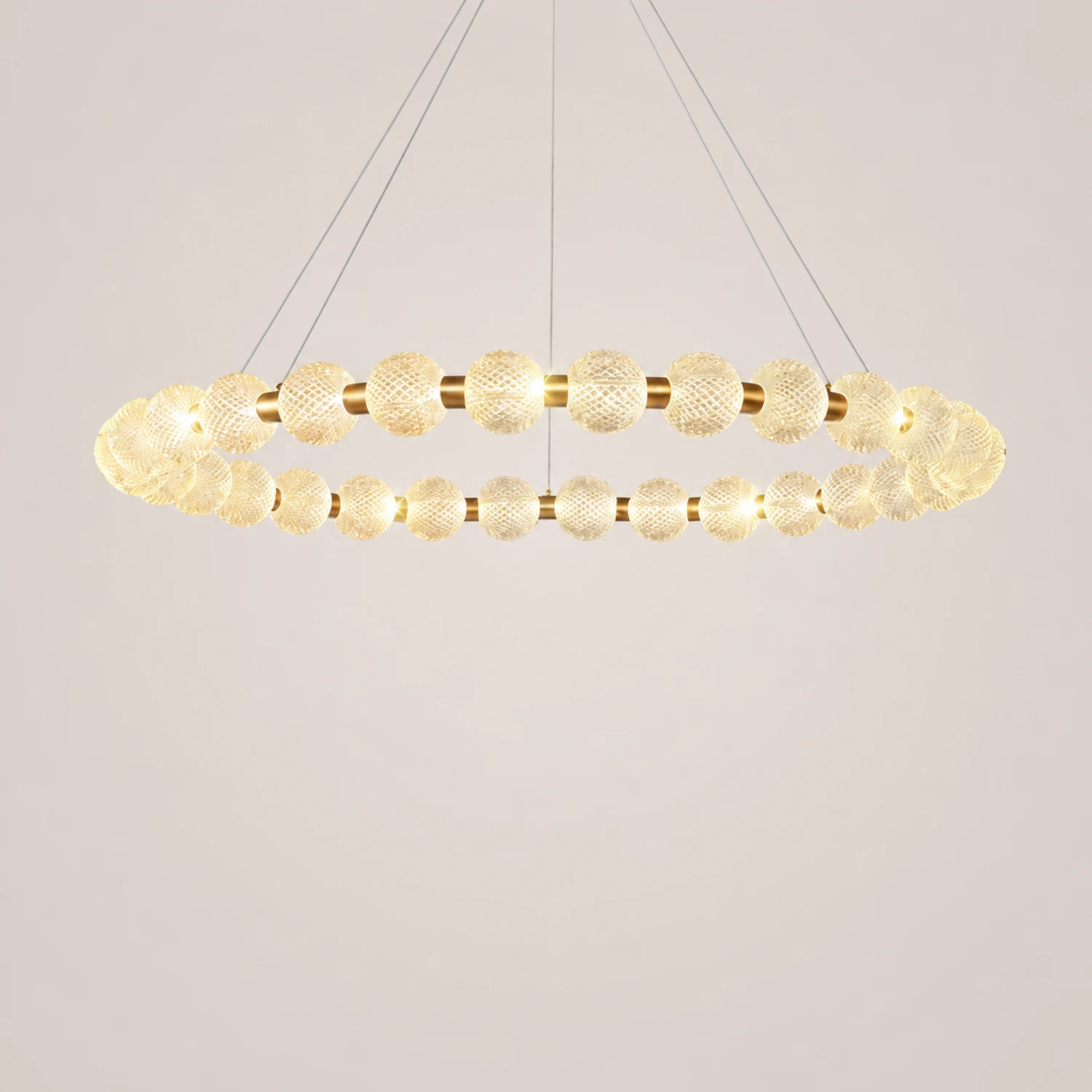 Hailie Pendelleuchte Ring, 62/82/102cm - Lumpaz