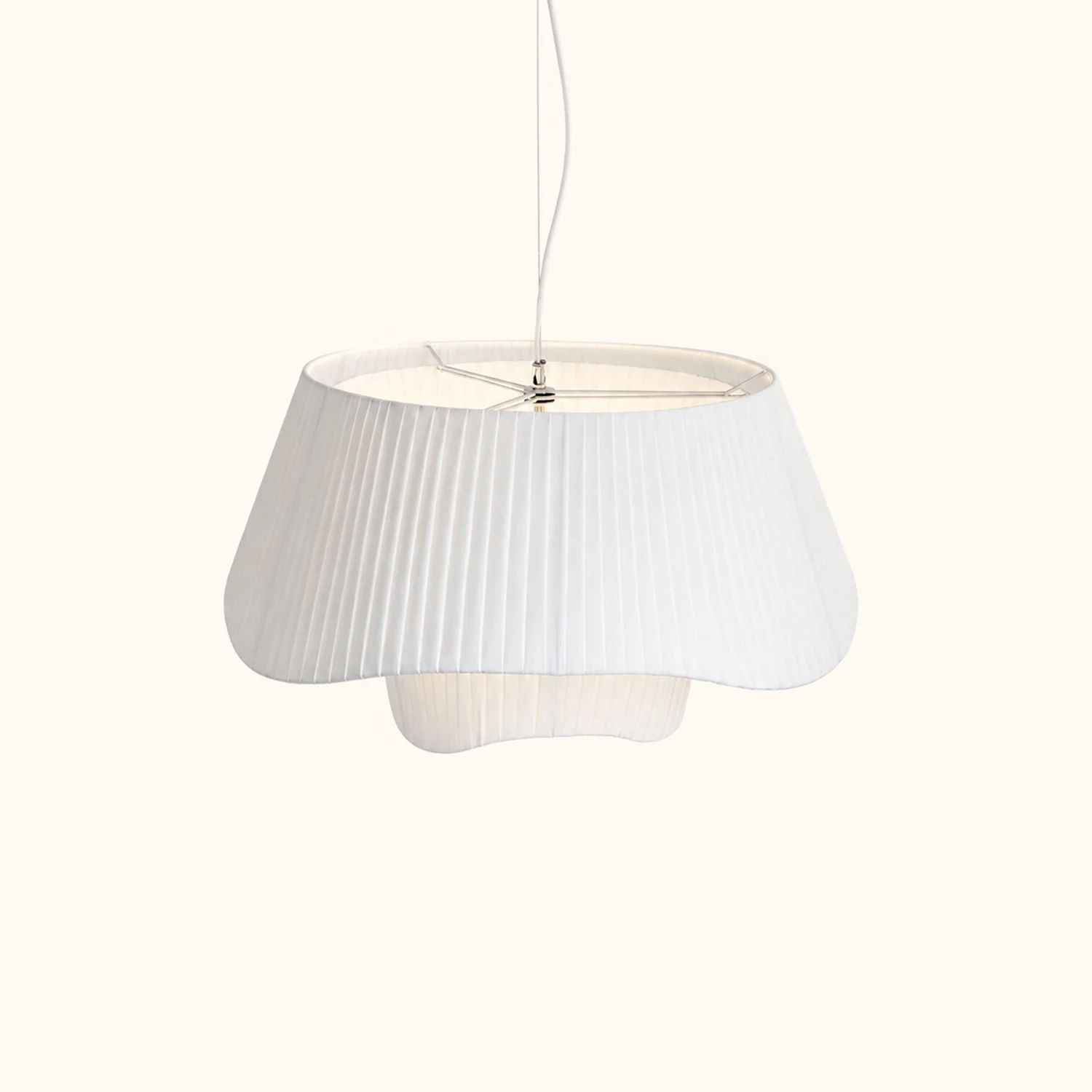 Renée Pendelleuchte 3 Farbtemperatur änderbar, Stoff, ∅50/60cm - Lumpaz